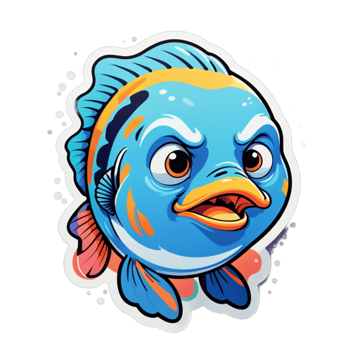 혼란스러운 물고기 밈 sticker