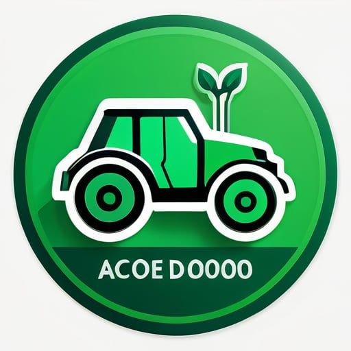 Green depicting agriculture economy  sticker