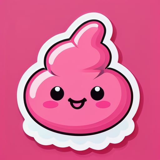 A cute pink poop sticker