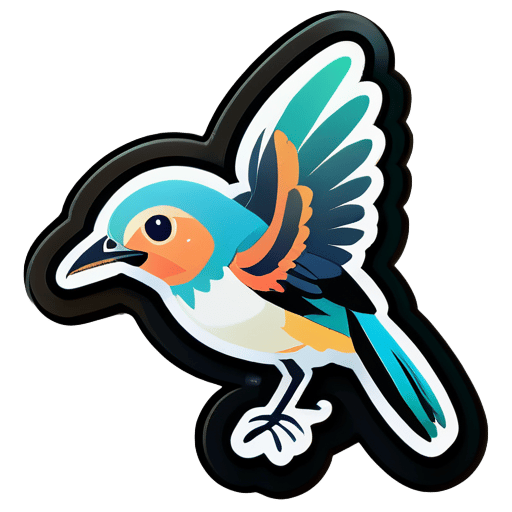 fly bird sticker