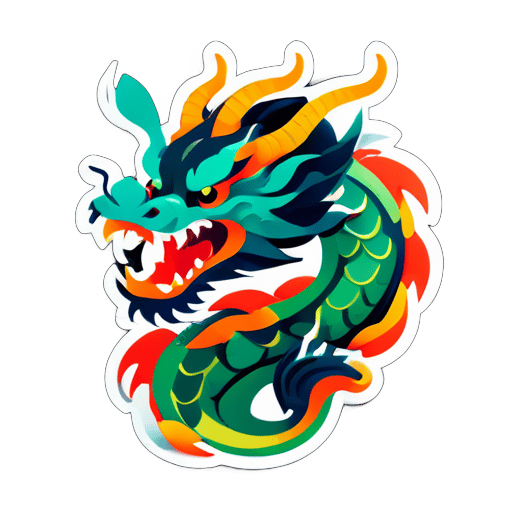 Chinois Dragon sticker