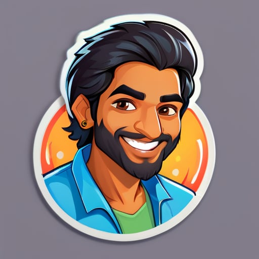 a sticker for indian guy sticker