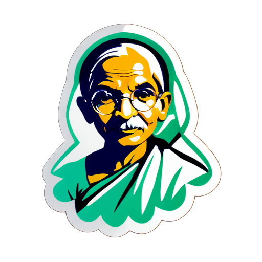 mahatma Gandhi female  sticker