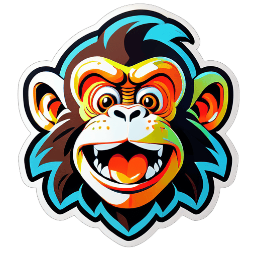 funny monkey sticker