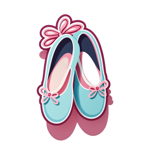 Elegantes zapatillas de ballet sticker