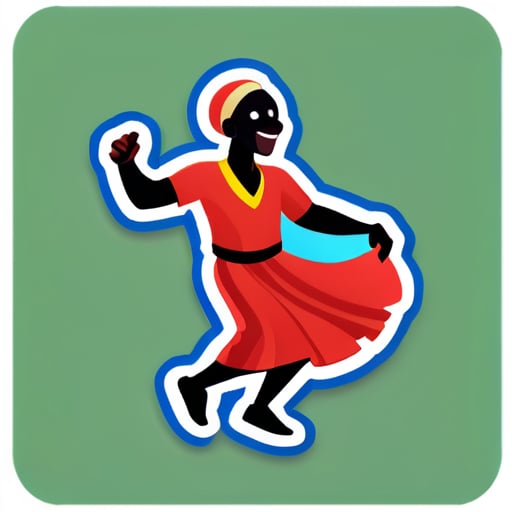 A dança ugandense sticker