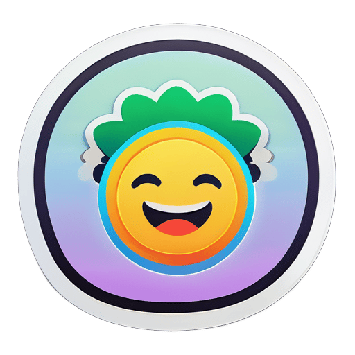 Faça um emoji que expresse gratidão em toda a web sticker