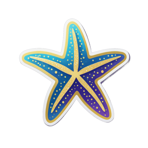 Glittering Starfish sticker