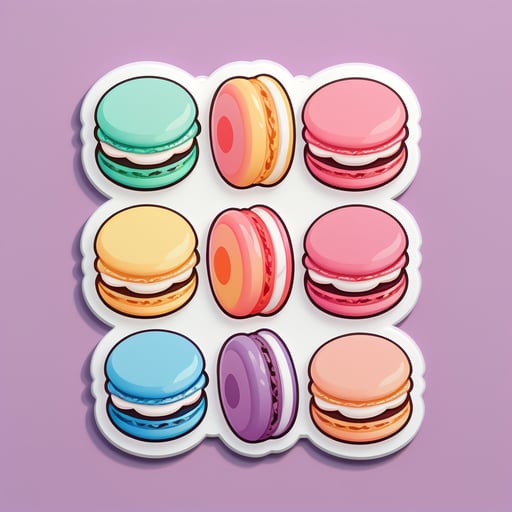 Paleta de Macarons Suaves sticker