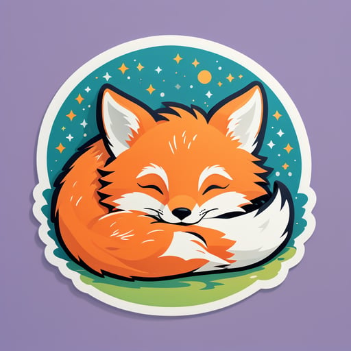 Sleeping Fox sticker