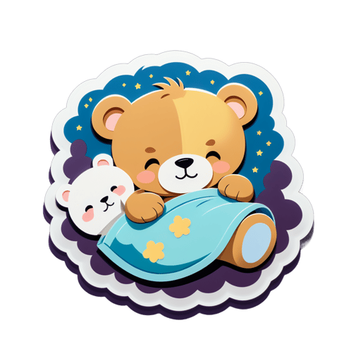 Sleepy Time Teddy sticker