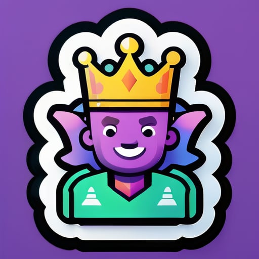 identity and access management king with ai sticker