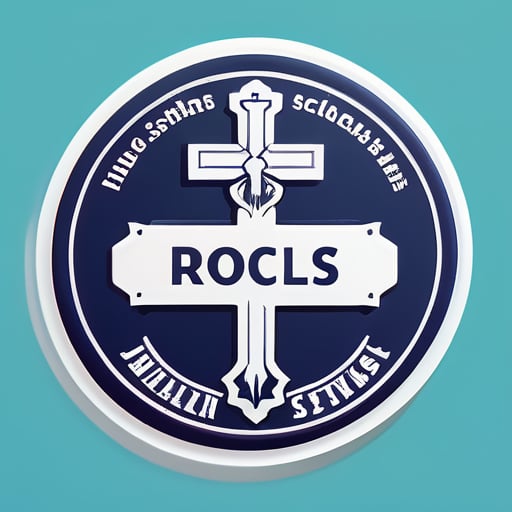 Crie o logotipo da escola com o nome de Jesus sticker