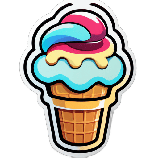 meme ice cream sticker