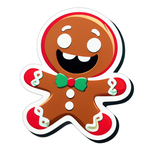 Crazy Gingerbread Man sticker