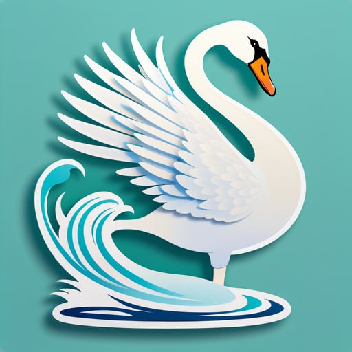 Graceful Swan sticker