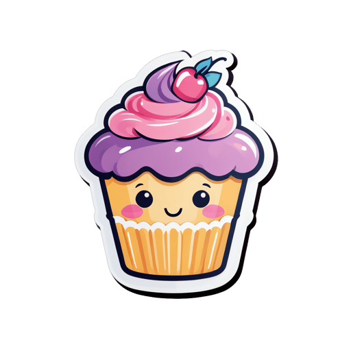 귀여운 컵케이크 sticker