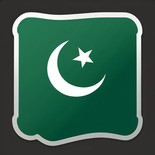 製作巴基斯坦國旗的標誌 sticker
