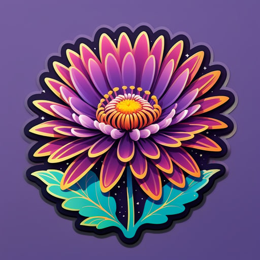 Cosmic Chrysanthemum Cosmos sticker