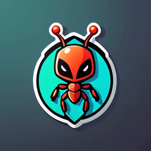 create an gaming logo of an ant sticker