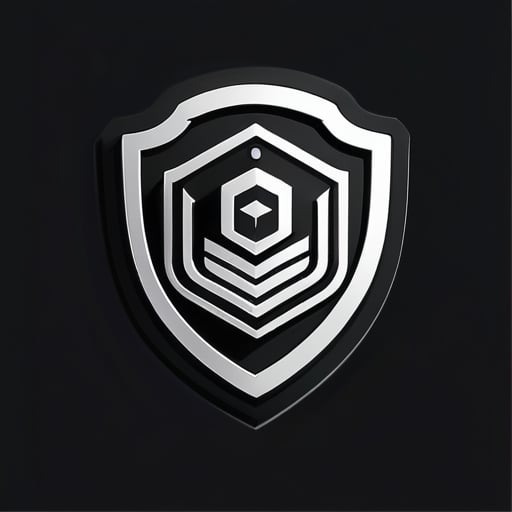 创建一家名为HackNox的私人有限公司的公司标志，只使用黑白两色，使其看起来深邃且具有网络安全的感觉 sticker