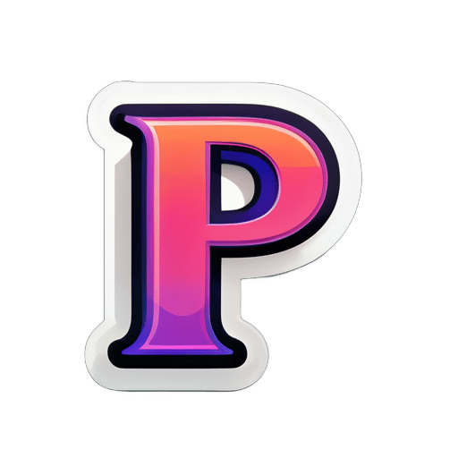 Faça um adesivo com a letra P para um site de moda sticker