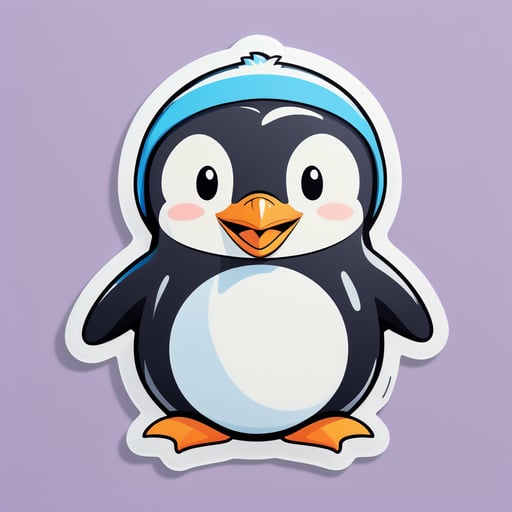 Meme del Pingüino Encantado sticker