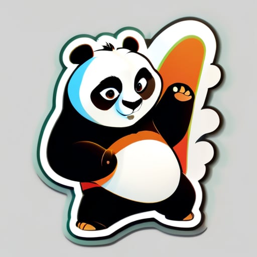 The movie Kung Fu Panda's panda sticker