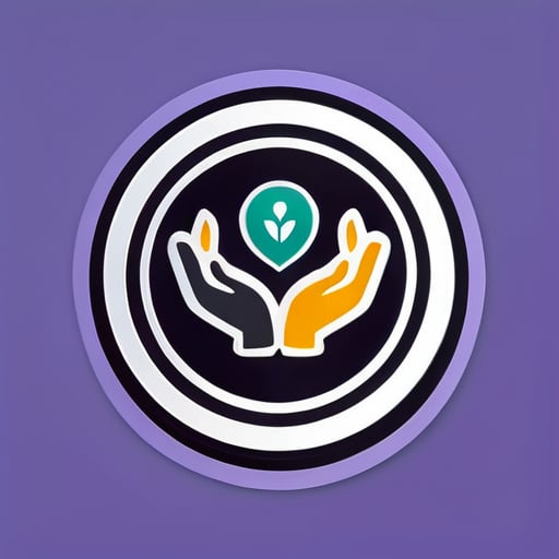 Logo de dons de bienfaisance sticker