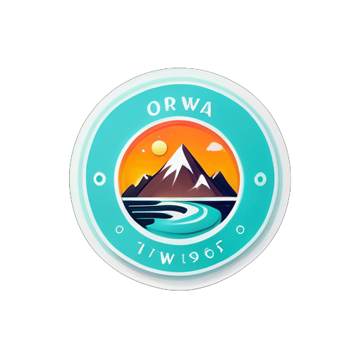 Logo design as Orwa type business sticker