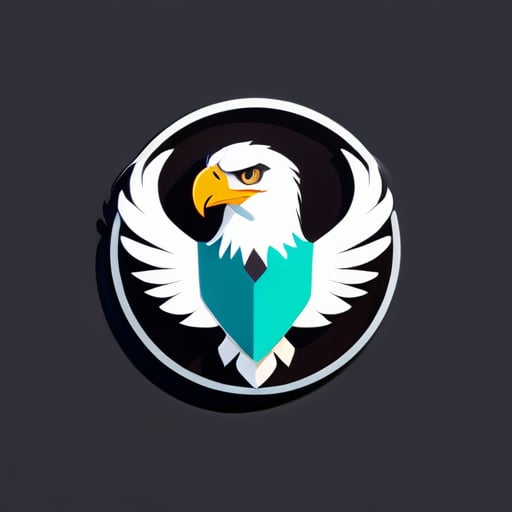 create an animation studio logo With an eagle the studios name is ILO sticker