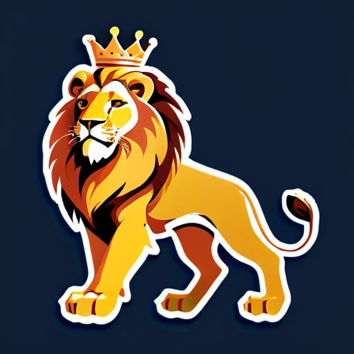 lion royal sticker
