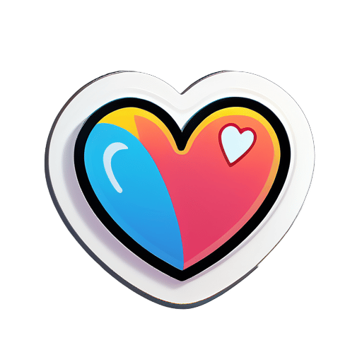 Heart emote sticker