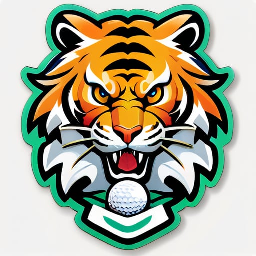 Tiger Teams Golf sticker