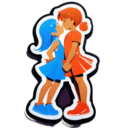 A boy doing sex with a girl sticker