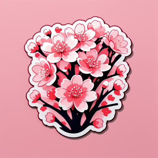 Blushing Cherry Blossoms sticker