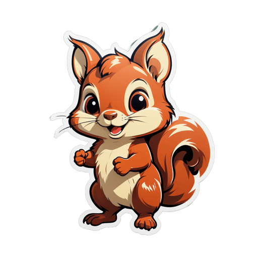 Curious Squirrel sticker