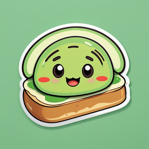 Bánh mỳ bơ dễ thương sticker
