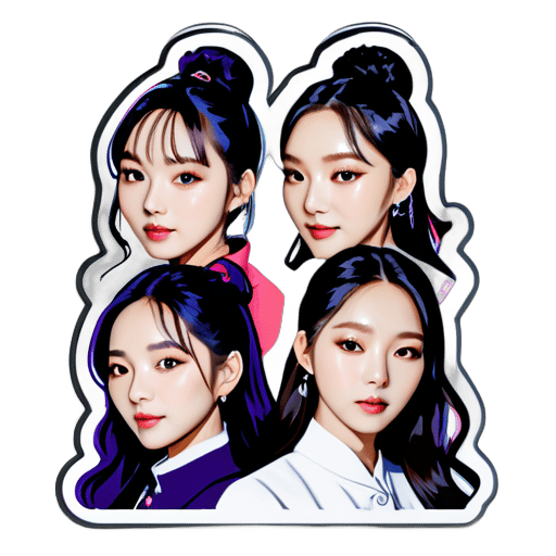 South Korean girl group aespa sticker