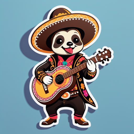 Mariachi Mole with Guitar sticker