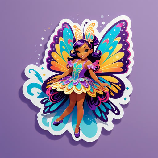 Radiant Butterfly Performer sticker