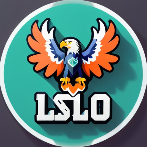 Erstellen Sie ein Studio-Logo mit einem Adler und dem Namen I.L.O sticker