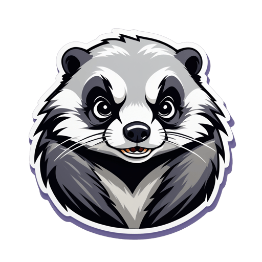 Grumpy Badger Meme sticker