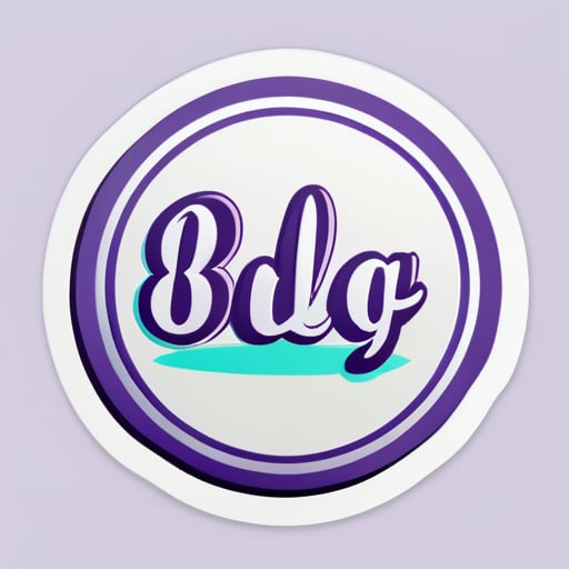Erstellen Sie ein Logo mit dem Namen "BLOG" in der Schriftart "Bradley Hand ITC" und die Farbe sollte "Lavendel" sein sticker