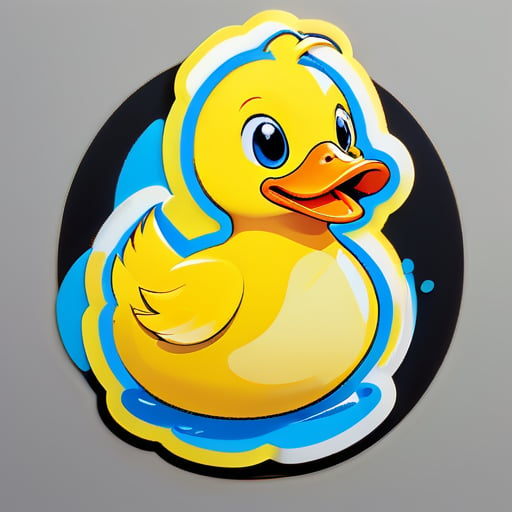 a yellow duck sticker