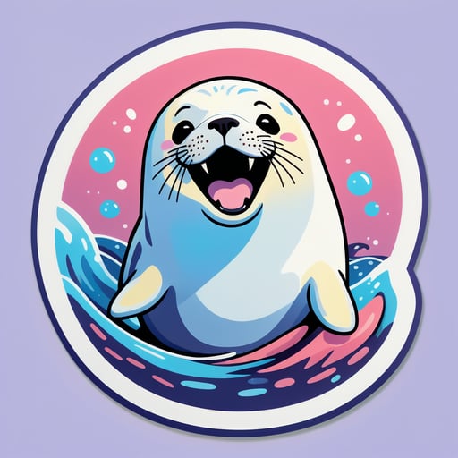 Verspielter Seehund sticker