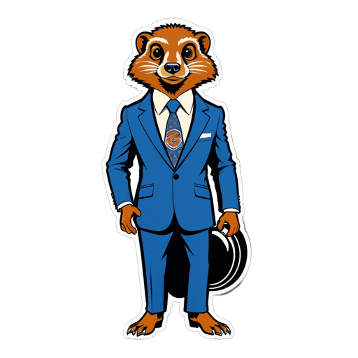 Motown Mongoose mit Anzug sticker