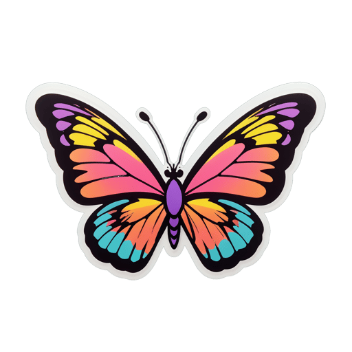 Mème du papillon émerveillé sticker