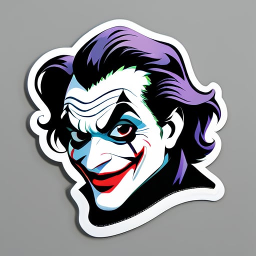 一張關於小丑電影的黑白貼紙 sticker