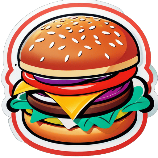 Burger-Aufkleber für Burger-Verpackungen sticker
